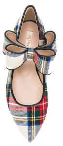 Polly Plume Ballerina in Tartan mit Schleife