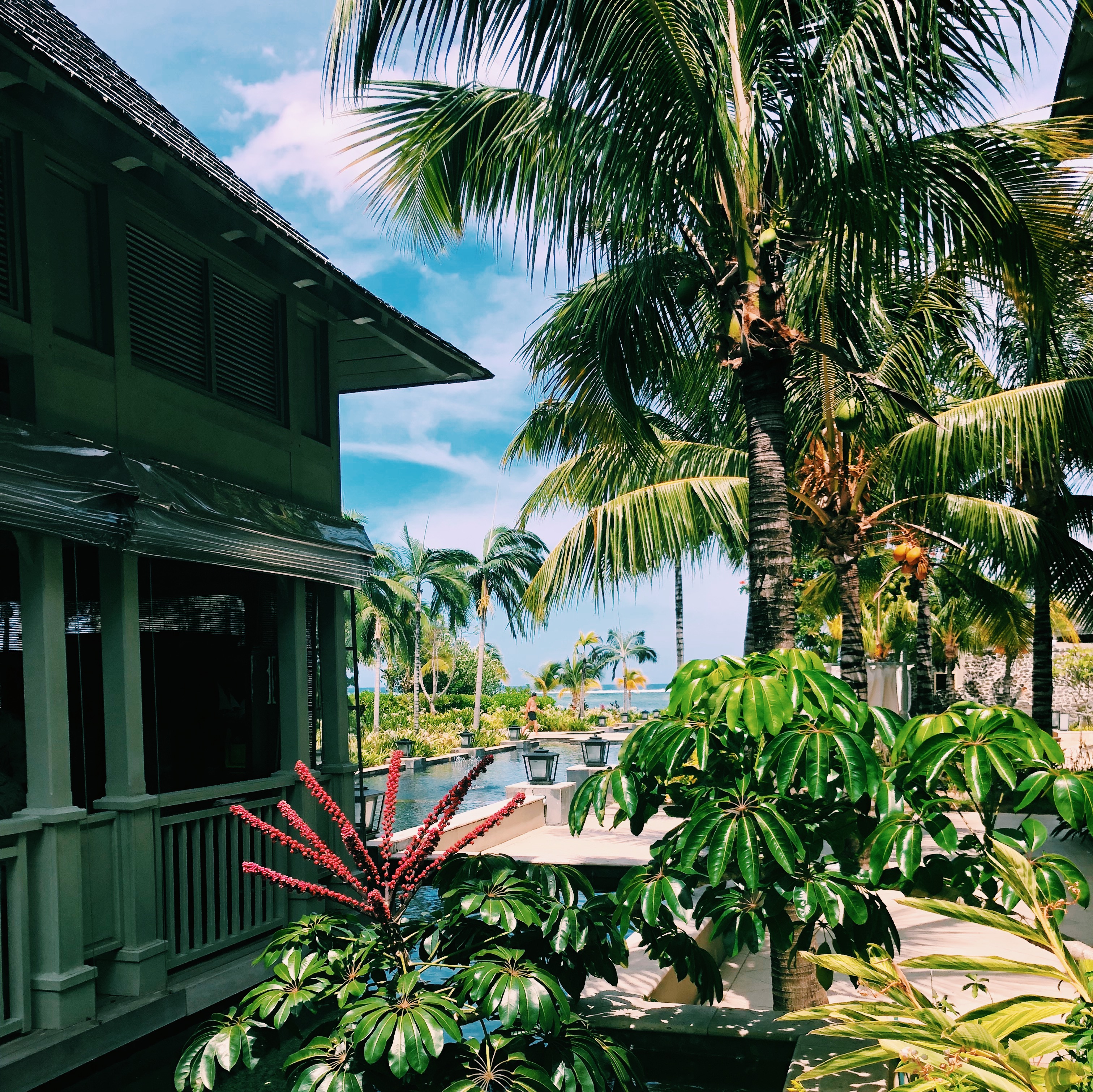 Dezember auf...Mauritius Blick Rezeption zum Strand