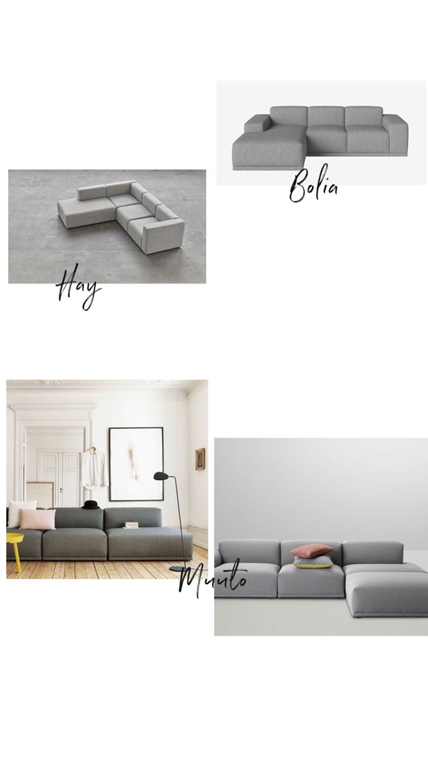A new sofa an changing the interior Hay, Muuto, Bolia