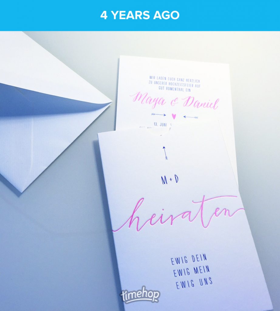 What happend January 2019 Timehop Einladungen Hochzeit